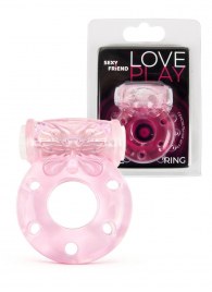 Розовое эрекционное виброкольцо с бабочкой - 1137 - в Кургане купить с доставкой