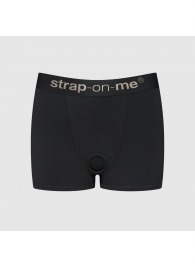 Черные трусики-боксеры для фиксации насадок Strap-on-me Harness Lingerie Allure - size XL - Strap-on-me - купить с доставкой в Кургане