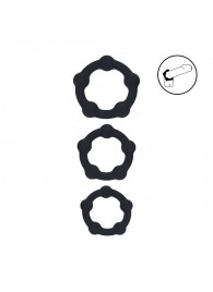 Набор из 3 эрекционных колец Beaded Silicone Cockring Set - Shots Media BV - в Кургане купить с доставкой