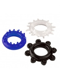 Набор из 3 эрекционных колец разного цвета и рельефа - Boys of Toys - в Кургане купить с доставкой