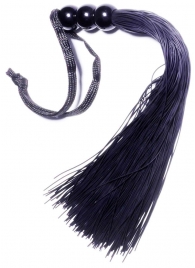 Черная силиконовая плетка - 25,4 см. - Boys of Toys - купить с доставкой в Кургане