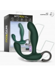 Зеленый вибромассажёр простаты Greeny - 12,8 см. - Intoyou - в Кургане купить с доставкой