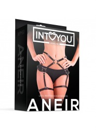 Черные стрепы на бёдра Aneir - Intoyou - купить с доставкой в Кургане