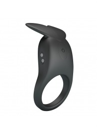 Черное перезаряжаемое виброкольцо Carlton - Baile - в Кургане купить с доставкой