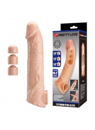 Телесный фаллоудлинитель с подхватом мошонки Silas - 26 см. - Baile - в Кургане купить с доставкой