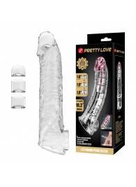 Прозрачный фаллоудлинитель с подхватом мошонки Silas - 26 см. - Baile - в Кургане купить с доставкой