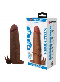 Коричневая насадка на пенис Quillon - 20 см. - Baile - в Кургане купить с доставкой