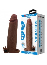 Коричневая насадка на пенис Xerxes - 22 см. - Baile - в Кургане купить с доставкой