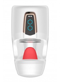 Белый мастурбатор с язычком и возвратно-поступательными движениями - Secwell - в Кургане купить с доставкой