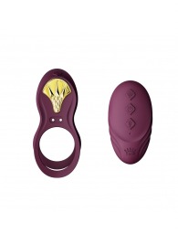 Фиолетовое эрекционное виброкольцо Bayek с пультом ДУ - Zalo - в Кургане купить с доставкой