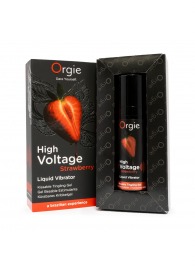 Жидкий вибратор Orgie High Voltage Strawberry - 15 мл. - ORGIE - купить с доставкой в Кургане