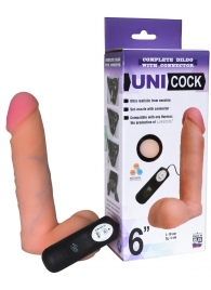 Фаллическая насадка Харнесс UNICOCK 6  с вибрацией - 18 см. - LOVETOY (А-Полимер) - купить с доставкой в Кургане