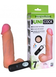 Фаллическая насадка Харнесс UNICOCK 7  с вибрацией - 19 см. - LOVETOY (А-Полимер) - купить с доставкой в Кургане