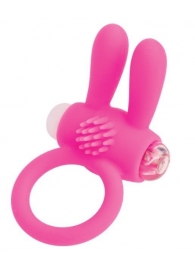 Розовое эрекционное виброкольцо A-toys с ушками - A-toys - в Кургане купить с доставкой