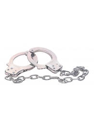 Наручники из металла с длинной цепочкой CHROME HANDCUFFS METAL HANDCUFFS W. KEY - NMC - купить с доставкой в Кургане