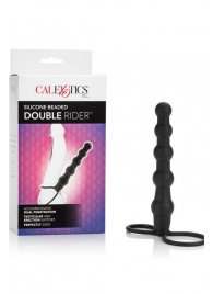 Насадка на пенис для двойного проникновения Silicone Beaded Double Rider - 14 см. - California Exotic Novelties - в Кургане купить с доставкой