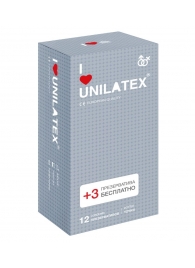 Презервативы с точками Unilatex Dotted - 12 шт. + 3 шт. в подарок - Unilatex - купить с доставкой в Кургане