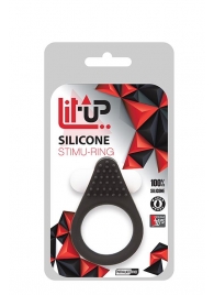 Чёрное эрекционное кольцо LIT-UP SILICONE STIMU RING 1 BLACK - Dream Toys - в Кургане купить с доставкой