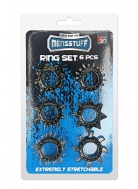 Набор из 6 дымчатых эрекционных колец MENZSTUFF 6PC STRECHEABLE RING SET - Dream Toys - в Кургане купить с доставкой