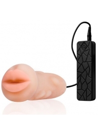 Мастурбатор-ротик с вибрацией REALSTUFF VIBRATING MASTURBATOR MOUTH - Dream Toys - в Кургане купить с доставкой