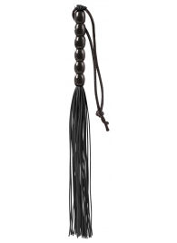 Чёрная мини-плеть из резины Rubber Mini Whip - 22 см. - Blush Novelties - купить с доставкой в Кургане