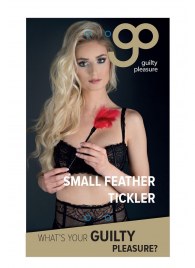 Пластиковая метелочка с красными пёрышками Small Feather Tickler - 32 см. - Blush Novelties - купить с доставкой в Кургане
