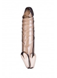 Дымчатая фаллическая насадка с подхватом и закрытой головкой - 16,2 см. - ToyFa - в Кургане купить с доставкой