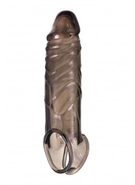 Дымчатая фаллическая насадка с подхватом и закрытой головкой - 16,2 см. - ToyFa - в Кургане купить с доставкой