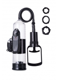 Вакуумная помпа A-toys с вибропулей и эрекционными кольцами - A-toys - в Кургане купить с доставкой