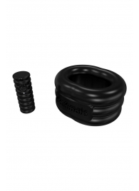 Чёрное эрекционное виброкольцо Stretch - Bathmate - в Кургане купить с доставкой