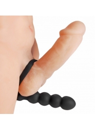 Насадка для двойного проникновения Double Fun Cock Ring with Double Penetration Vibe - XR Brands - в Кургане купить с доставкой