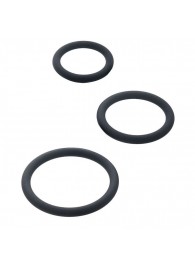 Набор из 3 чёрных эрекционных колец - ToyFa - в Кургане купить с доставкой