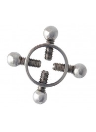 Серебристые зажимы для сосков на винтах - ToyFa - купить с доставкой в Кургане