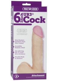 Ультра реалистичная насадка Vac-U-Lock  6  ULTRASKYN Cock - 17,3 см. - Doc Johnson - купить с доставкой в Кургане