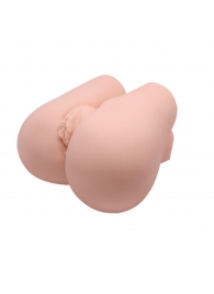 Реалистичный мастурбатор с вибрацией и двумя тоннелями - вагиной и анусом - Baile - в Кургане купить с доставкой