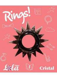 Чёрное эрекционное кольцо Rings Cristal - Lola Games - в Кургане купить с доставкой