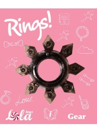 Чёрное эрекционное кольцо Rings Gear - Lola Games - в Кургане купить с доставкой