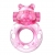 Розовое эрекционное виброкольцо на пенис Pink Bear - Baile - в Кургане купить с доставкой