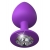 Фиолетовая анальная пробка со стразом Her Little Gem Large Plug - 9,5 см. - Pipedream - купить с доставкой в Кургане
