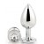 Серебристая анальная втулка с прозрачным кристаллом - 7,1 см. - Dream Toys - купить с доставкой в Кургане