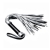 Серебристая плетка Struggle My Flogger с черной ручкой - 45 см. - Lovetoy - купить с доставкой в Кургане