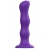 Фиолетовая насадка Strap-On-Me Dildo Geisha Balls size M - Strap-on-me - купить с доставкой в Кургане