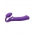 Фиолетовый безремневой вибрострапон Silicone Bendable Strap-On - size XL - Strap-on-me - купить с доставкой в Кургане
