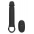 Черная насадка-удлинитель с вибрацией Vibrating Extender With Remote - Dream Toys - в Кургане купить с доставкой