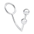 Кольцо на пенис с анальным стимулятором Two Bead Stainless Steel Anal Hook   Cock Ring - BlueLine - в Кургане купить с доставкой
