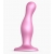 Розовая насадка Strap-On-Me Dildo Plug Curvy size M - Strap-on-me - купить с доставкой в Кургане