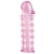 Гелевая розовая насадка на фаллос с шипами - 12 см. - Toyfa Basic - в Кургане купить с доставкой