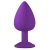 Большая фиолетовая анальная пробка Emotions Cutie Large с голубым кристаллом - 10 см. - Lola Games - купить с доставкой в Кургане