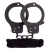 Чёрные наручники из листового металла в комплекте с веревкой BONDX METAL CUFFS LOVE ROPE SET - Dream Toys - купить с доставкой в Кургане