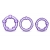 Набор из 3 фиолетовых эрекционных колец Stay Hard Beaded Cockrings - Blush Novelties - в Кургане купить с доставкой